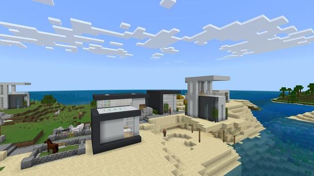 Screenshot of the Minecraft Bedrock Marketplace product Better Modern Villages created by 5 Frame Studios.