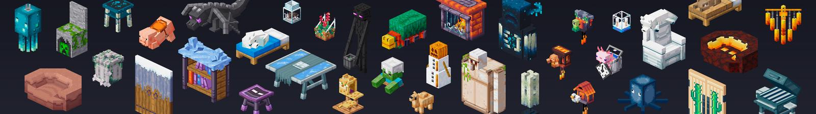 Panorama of the Minecraft Bedrock Marketplace product Biome Furniture created by 5 Frame Studios.