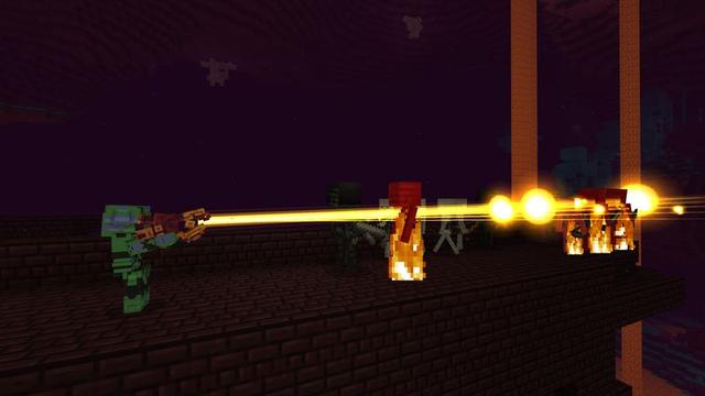 Screenshot of the Minecraft Bedrock Marketplace product Blasters Pack created by 5 Frame Studios.