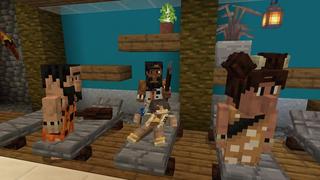 Screenshot of the Minecraft Bedrock Marketplace product Cave Furniture created by 5 Frame Studios.
