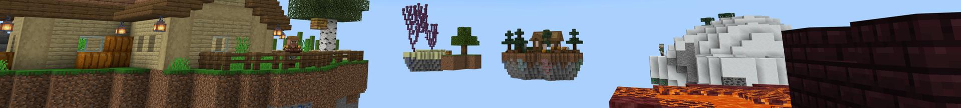 Panorama of the Minecraft Bedrock Marketplace product Classic Sky Island created by 5 Frame Studios.