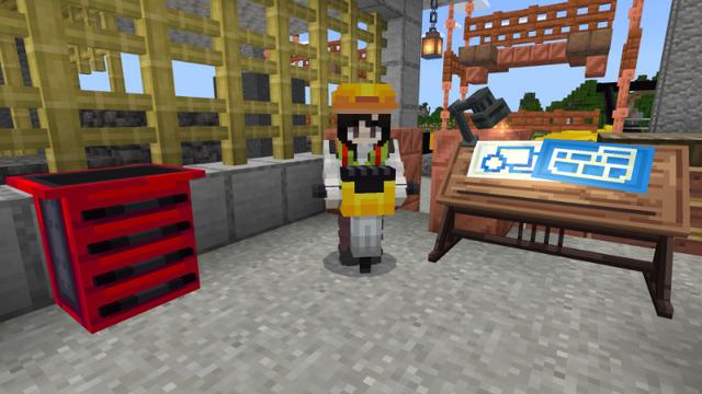 Screenshot of the Minecraft Bedrock Marketplace product Construction Pack created by 5 Frame Studios.