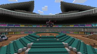 Screenshot of the Minecraft Bedrock Marketplace product Craftable Monster Trucks created by 5 Frame Studios.