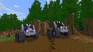 Screenshot of the Minecraft Bedrock Marketplace product Craftable Monster Trucks created by 5 Frame Studios.