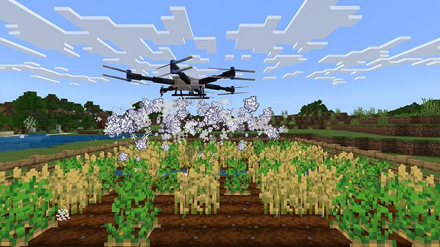 Screenshot of the Minecraft Bedrock Marketplace product Drones Pack created by 5 Frame Studios.
