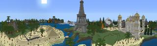 Panorama of the Minecraft Bedrock Marketplace product Earth created by 5 Frame Studios.