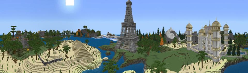 Panorama of the Minecraft Bedrock Marketplace product Earth created by 5 Frame Studios.