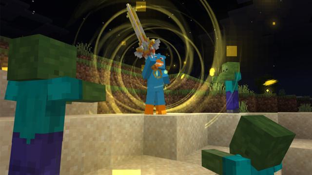 Screenshot of the Minecraft Bedrock Marketplace product Elemental Weapons created by 5 Frame Studios.