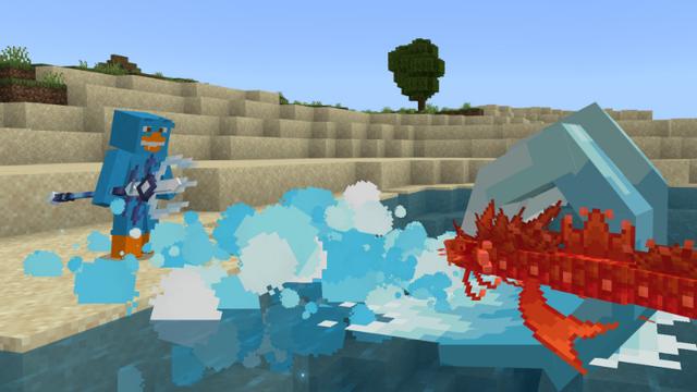 Screenshot of the Minecraft Bedrock Marketplace product Elemental Weapons created by 5 Frame Studios.
