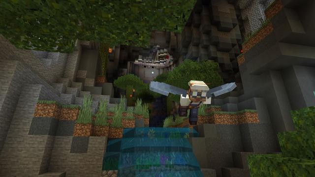 Screenshot of the Minecraft Bedrock Marketplace product Elytra Flight Challenge created by 5 Frame Studios.