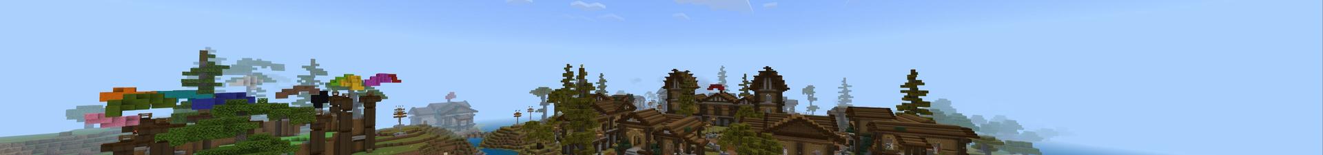 Panorama of the Minecraft Bedrock Marketplace product Extreme Bouncy Survival created by 5 Frame Studios.