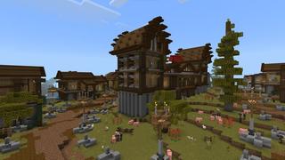 Screenshot of the Minecraft Bedrock Marketplace product Extreme Bouncy Survival created by 5 Frame Studios.
