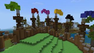 Screenshot of the Minecraft Bedrock Marketplace product Extreme Bouncy Survival created by 5 Frame Studios.