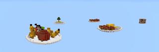 Panorama of the Minecraft Bedrock Marketplace product Giant Food Sky Survival created by 5 Frame Studios.