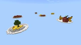 Screenshot of the Minecraft Bedrock Marketplace product Giant Food Sky Survival created by 5 Frame Studios.