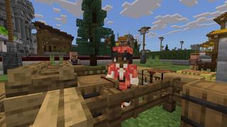 Screenshot of the Minecraft Bedrock Marketplace product Hacker Trades created by 5 Frame Studios.