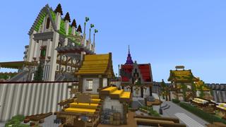 Screenshot of the Minecraft Bedrock Marketplace product Hacker Trades created by 5 Frame Studios.