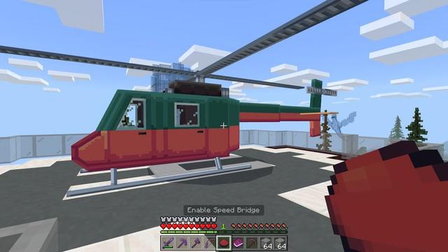 Screenshot of the Minecraft Bedrock Marketplace product Hacks: Speed Bridge created by 5 Frame Studios.