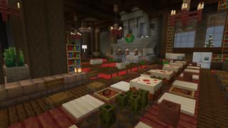 Screenshot of the Minecraft Bedrock Marketplace product Holiday Furniture Mansion created by 5 Frame Studios.