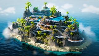 Thumbnail of the Minecraft Bedrock Marketplace product Island Mansion created by 5 Frame Studios.