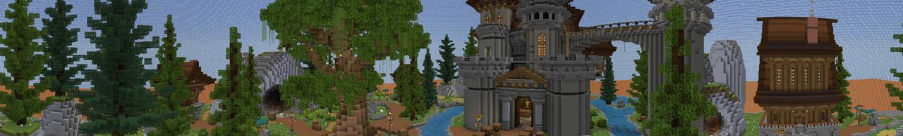 Panorama of the Minecraft Bedrock Marketplace product Lava Dome Survival created by 5 Frame Studios.
