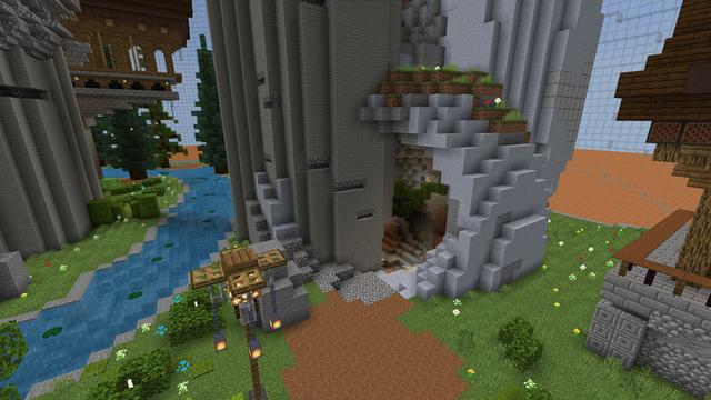 Screenshot of the Minecraft Bedrock Marketplace product Lava Dome Survival created by 5 Frame Studios.