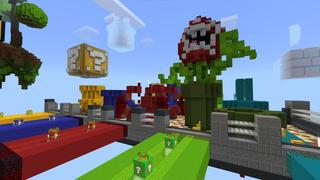 Screenshot of the Minecraft Bedrock Marketplace product Lucky Block Race created by 5 Frame Studios.