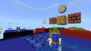 Screenshot of the Minecraft Bedrock Marketplace product Lucky Block Race created by 5 Frame Studios.