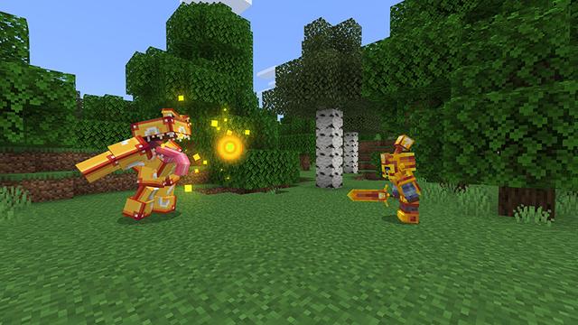 Screenshot of the Minecraft Bedrock Marketplace product Lucky Blocks Add-On created by 5 Frame Studios.