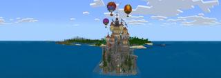 Panorama of the Minecraft Bedrock Marketplace product Magical Aqua Castle created by 5 Frame Studios.