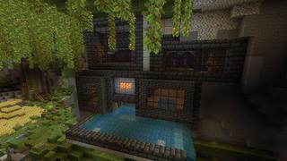 Screenshot of the Minecraft Bedrock Marketplace product MEGA Cave Mansion created by 5 Frame Studios.