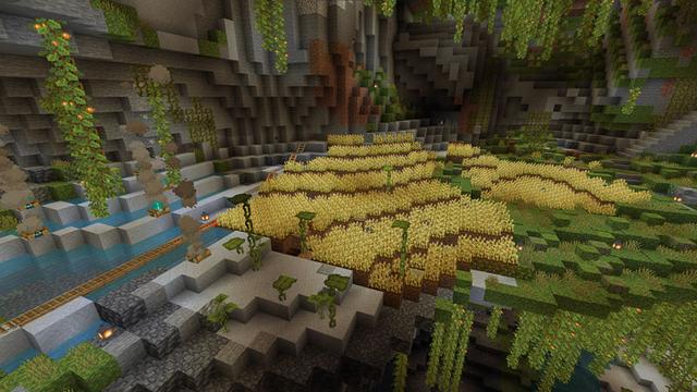 Screenshot of the Minecraft Bedrock Marketplace product MEGA Cave Mansion created by 5 Frame Studios.