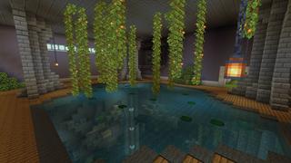 Screenshot of the Minecraft Bedrock Marketplace product MEGA Cave Mansion created by 5 Frame Studios.