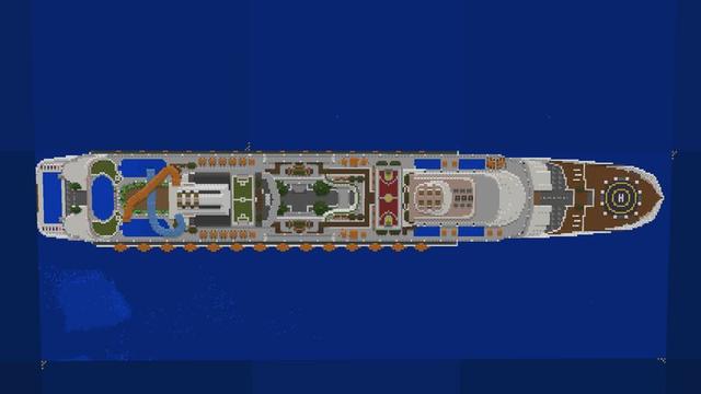 Screenshot of the Minecraft Bedrock Marketplace product Mega Cruise Ship created by 5 Frame Studios.