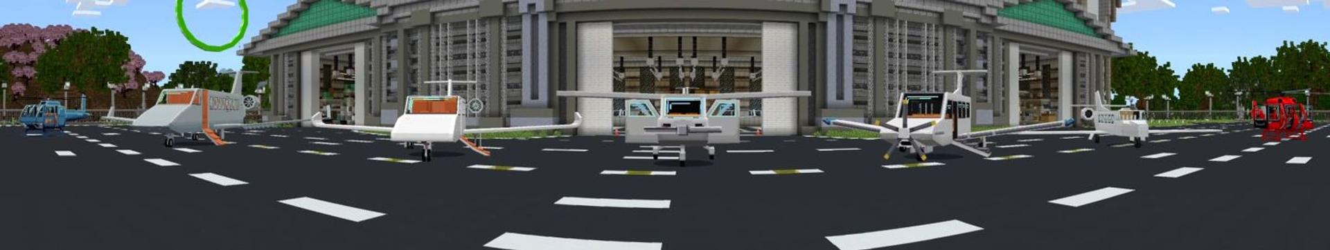 Panorama of the Minecraft Bedrock Marketplace product MEGA PLANES created by 5 Frame Studios.