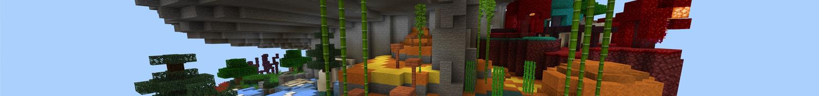 Panorama of the Minecraft Bedrock Marketplace product Mega Spiral Parkour created by 5 Frame Studios.