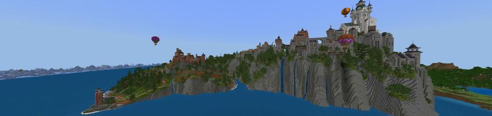 Panorama of the Minecraft Bedrock Marketplace product Millionaire Island Kingdom created by 5 Frame Studios.