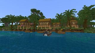 Screenshot of the Minecraft Bedrock Marketplace product Millionaire Tropical Island created by 5 Frame Studios.