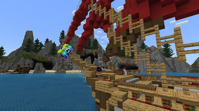 Screenshot of the Minecraft Bedrock Marketplace product Mob Cannons created by 5 Frame Studios.