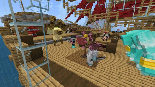 Screenshot of the Minecraft Bedrock Marketplace product Mob Cannons created by 5 Frame Studios.
