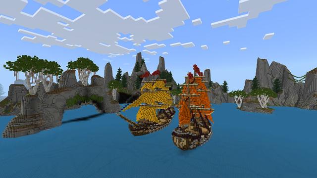 Screenshot of the Minecraft Bedrock Marketplace product Mob Cannons created by 5 Frame Studios.