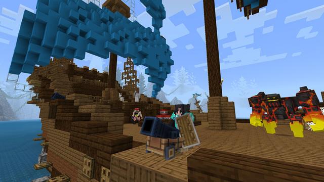 Screenshot of the Minecraft Bedrock Marketplace product Mob Cannons created by 5 Frame Studios.