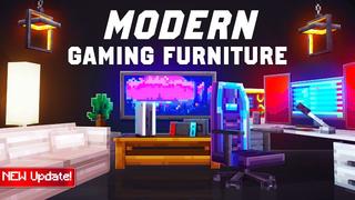 Thumbnail of the Minecraft Bedrock Marketplace product Modern Gaming Furniture created by 5 Frame Studios.