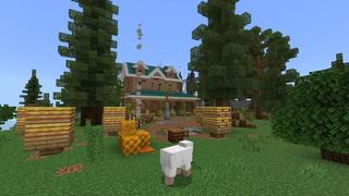 Screenshot of the Minecraft Bedrock Marketplace product Modern Stadium City created by 5 Frame Studios.