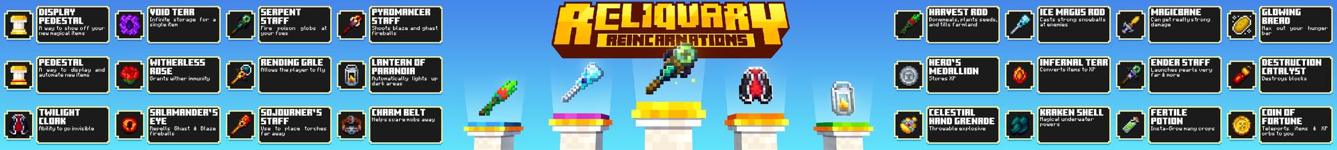 Panorama of the Minecraft Bedrock Marketplace product Reliquary Reincarnations created by 5 Frame Studios.