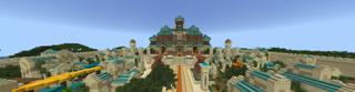Panorama of the Minecraft Bedrock Marketplace product Secure Desert Village created by 5 Frame Studios.
