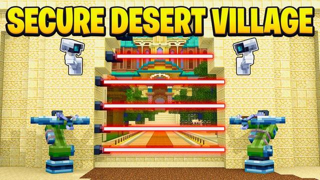 Thumbnail of the Minecraft Bedrock Marketplace product Secure Desert Village created by 5 Frame Studios.