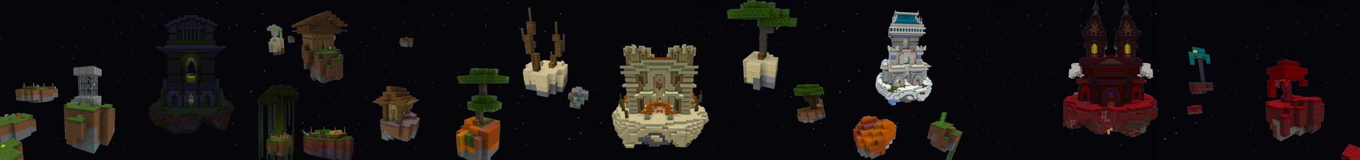 Panorama of the Minecraft Bedrock Marketplace product Sky Island Expansion created by 5 Frame Studios.