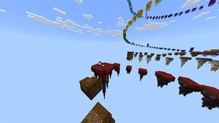 Screenshot of the Minecraft Bedrock Marketplace product Sky Parkour created by 5 Frame Studios.