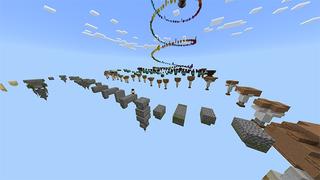 Screenshot of the Minecraft Bedrock Marketplace product Sky Parkour created by 5 Frame Studios.